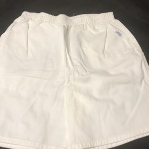 White Elastic Shorts